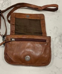 Modapelle Vintage Leather Bum Bag - Tan Handbags