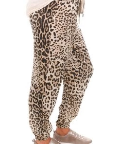 Wednesday Lulu Silky Leopard Pants | Beige | WL23 Clothing 6 Wednesday Lulu Silky Leopard Pants | Beige | WL23 Clothing