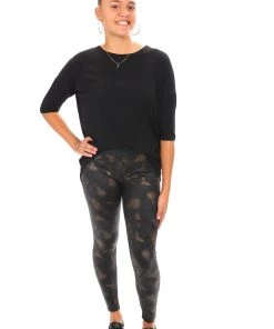 Whispers Pants Long Animal Print Leggings | Gold | W1 9 Whispers Pants Long Animal Print Leggings | Gold | W1
