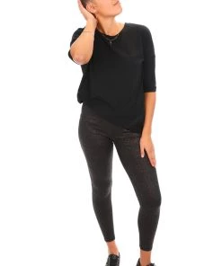 Whispers Pants Long Scratch Print Leggings | Gold | W1