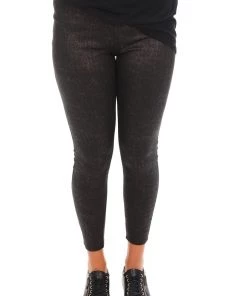 Whispers Pants Long Scratch Print Leggings | Gold | W1