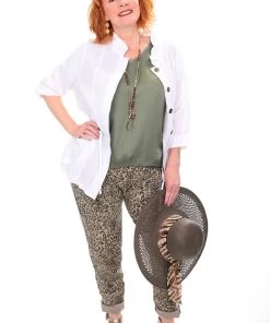 See Saw Linen 3/4 Drawstring Jacket - White 8 See Saw Linen 3/4 Drawstring Jacket - White