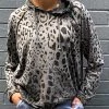 Wednesday Lulu Leopard Hooded Jumper | Grey | WL27 Clothing