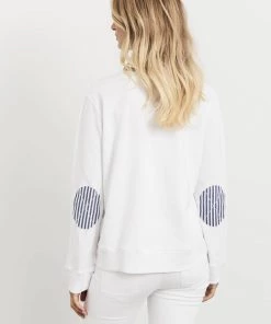 Est 1971 Knitwear/Jumpers Frayed Anchor Cotton Windy | White | EST1 5 Est 1971 Knitwear/Jumpers Frayed Anchor Cotton Windy | White | EST1