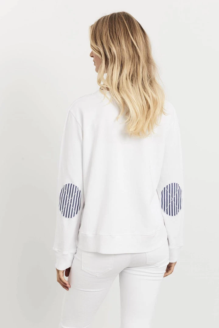 Est 1971 Knitwear/Jumpers Frayed Anchor Cotton Windy | White | EST1 3 Est 1971 Knitwear/Jumpers Frayed Anchor Cotton Windy | White | EST1