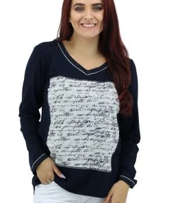 Yest Rome Shirt - Blue And Grey Tops