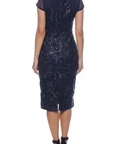 Romance Yvette Cap Sleeve Dress | Navy | ROM30 Events