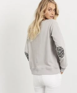 EST 1971 Zebra Cross Cotton Windy | French Grey | EST1 Knitwear/Jumpers