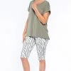 Cafe Latte Zebra Print Shorts | Khaki | Cl17 Clothing
