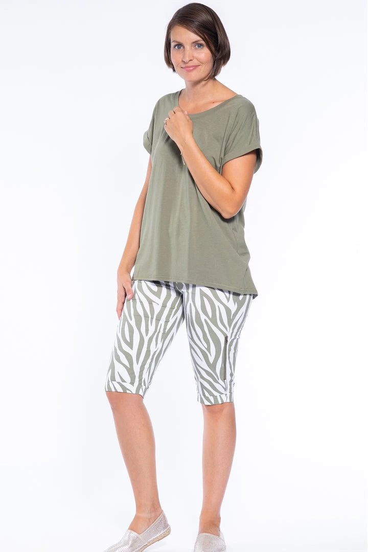 Cafe Latte Zebra Print Shorts | Khaki | Cl17 Clothing 1 Cafe Latte Zebra Print Shorts | Khaki | Cl17 Clothing