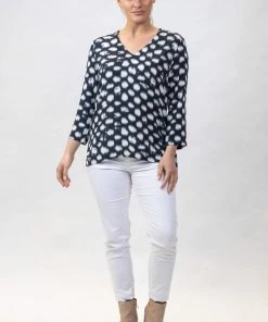 Olive Et Julie V Neck Long Sleeve Top - OJ5