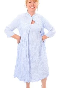Alquema Cashmere Smash Striped Dress - Blue Clothing
