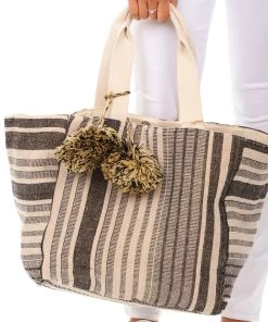 Holiday Agean Tote | Black Natural