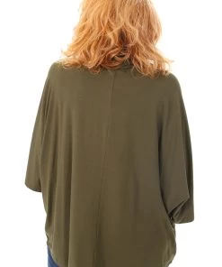 Bamboo 1/2 Batwing Sleeve Zip Top | Olive | BO1 Clothing 9 Bamboo 1/2 Batwing Sleeve Zip Top | Olive | BO1 Clothing
