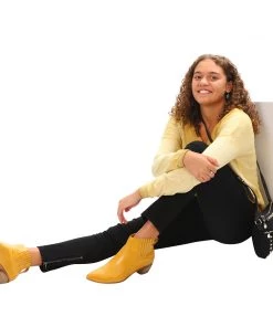 Django & Juliette Shoes Nevada Leather Ankle Boot | Yellow | DJ22