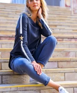 3RD STORY Clothing Banded Star On Sleeves | Ink | RD15