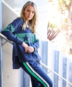 3RD STORY Banded Stripe Star Sweater | Peppermint | RD17