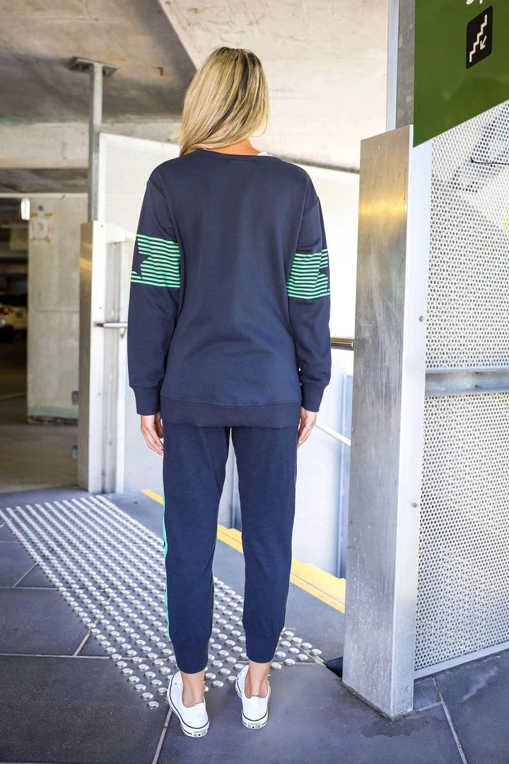 3RD STORY Banded Stripe Star Sweater | Peppermint | RD17 3 3RD STORY Banded Stripe Star Sweater | Peppermint | RD17