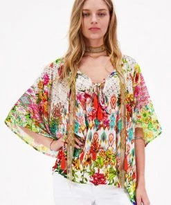 Rubyyaya Begonia Kaftan Top | Multi | RY27 Clothing
