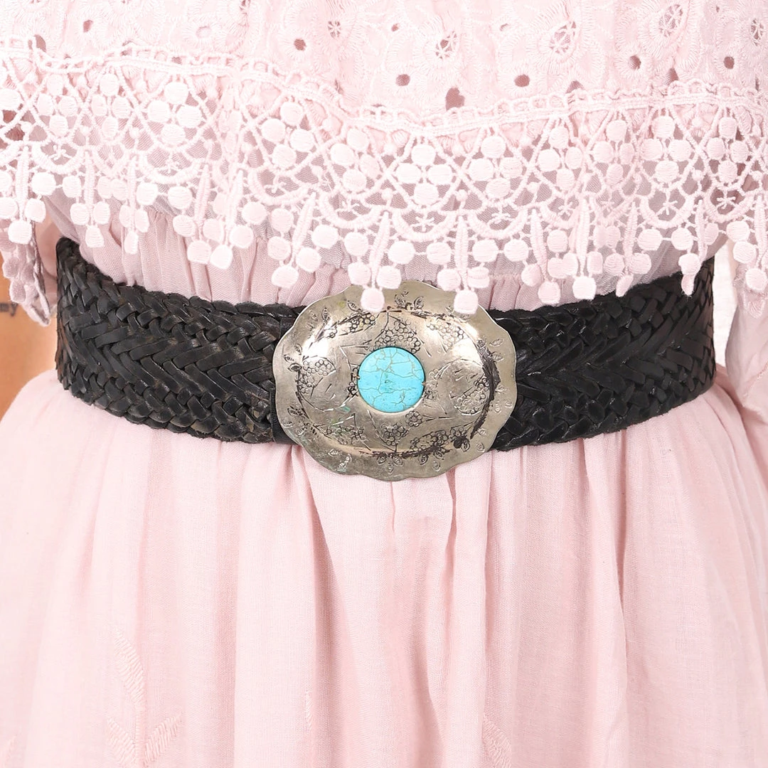 Miss June Western Styled Leather Belt | Black Belts 1 Miss June Western Styled Leather Belt | Black Belts