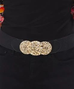 Frank Lyman Black & Gold Woven Belt