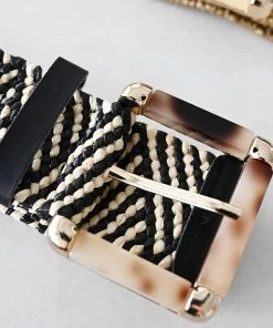 Rubyyaya Sardinia Square Belt | Herringbone Belts