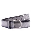 Vanzetti Belts Skinny Mixed Rivets Belt - Light Grey