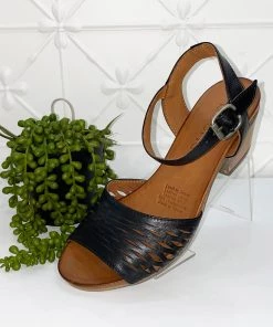 Bueno Judy Mid Heal Sandal-Black-BN4