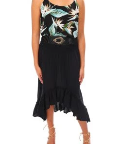 Bijou Wild & Free Skirt | Black | B1s Resort Wear