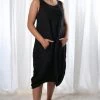 The Italian Cartel Dresses Camilla Linen Dress | Black | IC15