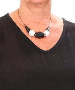 Stellar Rose Jewellery Black Or White Shape Necklace
