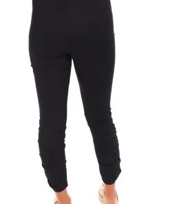 Cafe Latte Gathered Side Zip Pants | Black | CL1 5 Cafe Latte Gathered Side Zip Pants | Black | CL1