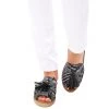 Bueno Keilor Newspaper Espadrille - Black