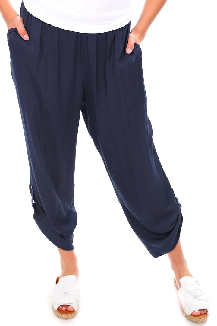 Blanc Deluxe Gianna Navy Pants | Style No: 94706 1 Blanc Deluxe Gianna Navy Pants | Style No: 94706