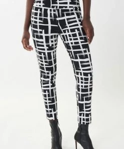 Joseph Ribkoff Block Inspired Pants | Black& White | JR124 Clothing
