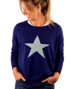 Urban Luxury Star Sweater | Blue | UL3 Clothing