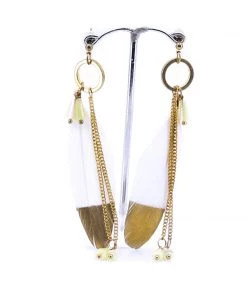 Stellar Rose Feather Earrings Jewellery