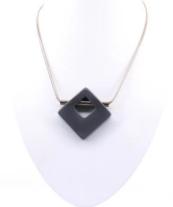 Adorne Jewellery Cut Out Cube Necklace