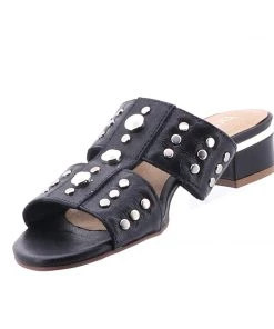 Brazilio Shoes Nappa Glamour Slide - Black