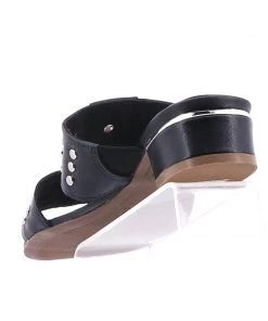 Brazilio Shoes Nappa Glamour Slide - Black