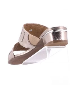 Brazilio Nappa Glamour Slide - Pewter Shoes