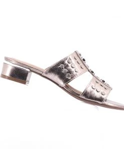 Brazilio Nappa Glamour Slide - Pewter Shoes