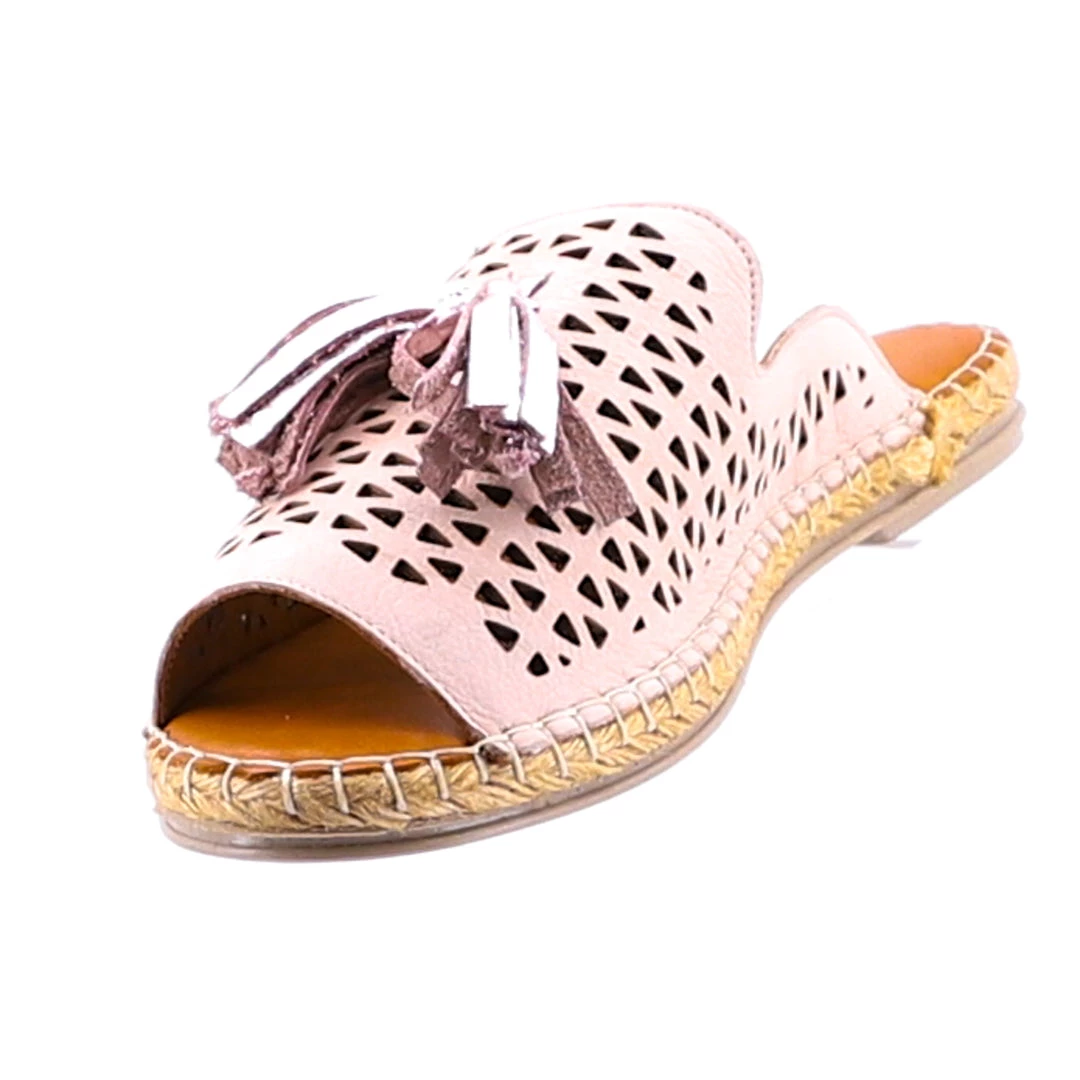 Bueno Kite Leather Espadrille - Rose Gold Shoes 3 Bueno Kite Leather Espadrille - Rose Gold Shoes