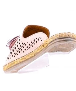 Bueno Kite Leather Espadrille - Rose Gold Shoes 8 Bueno Kite Leather Espadrille - Rose Gold Shoes