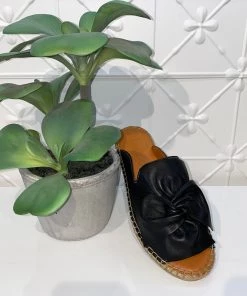 Bueno Shoes Kalmia Bow Espadrille - Black-BN2