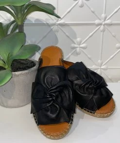 Bueno Shoes Kalmia Bow Espadrille - Black-BN2