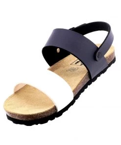 Byron Bay Co Jasmin Sandals - Navy/Ivory Flats