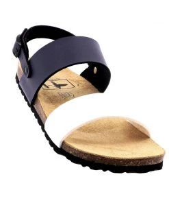 Byron Bay Co Jasmin Sandals - Navy/Ivory Flats