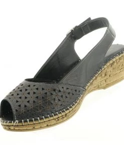 Cabello Shelly Wedge - Black
