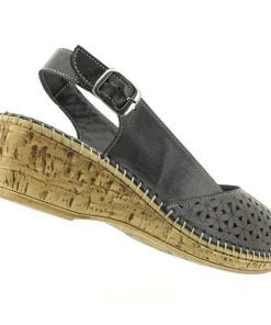 Cabello Shelly Wedge - Black